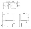 Чаша унитаза напольного BelBagno Ancona P-trap без бачка и сиденья BB1224CPR-P