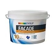 Dyrup Facade Ekstra Daekkende 10, Экстра прочная фасадная краска с тефлоном, создающая грязе- и водоотталкивающее покрытие