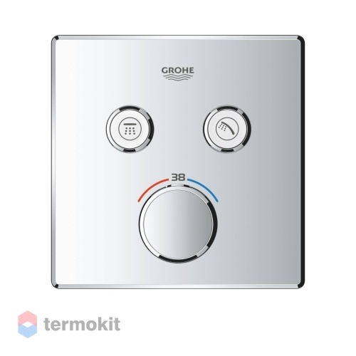 Встраиваемый смеситель для душа GROHE SmartControl с термостатом для 2 потребителей хром 29124000