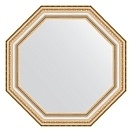 Зеркало с фацетом в багетной раме EVOFORM OCTAGON 52 золотые бусы на серебре BY 3709