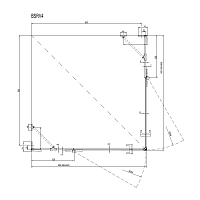 Душевой уголок Ravak Brilliant BSRV4 1950x900x900 хром 1UV77A00Z1