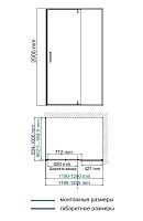 Душевой уголок WasserKRAFT Spree 14P 2000x1200x1000 никель 14P10