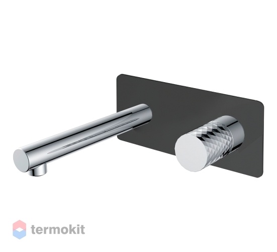 Встраиваемый смеситель для раковины Boheme Stick black diamond chrome 125-BCR