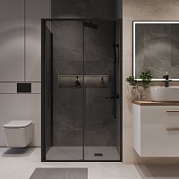 Душевой уголок Niagara Nova 1950x1300x1000 (тонированное стекло) черный матовый NG-85-13TB-TB100-34