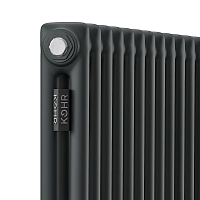 Стальной трубчатый радиатор Kohr Heim 2057/16 секций с боковым подключением 3/4 черный