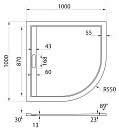 Душевой поддон Cezares TRAY 1000х1000х30 TRAY-AS-R-100-30-W