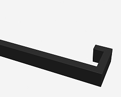 Душевая перегородка ABBER Immer Offen 1000x2000 черный AG60100B