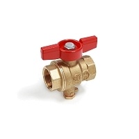 Кран шаровой Giacomini 1&quot; ВВ для зонда (бабочка) серия R851 R851TY105