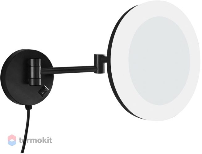 Косметическое зеркало Aquanet с LED подсветкой черный 1806DMB