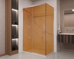 Душевой уголок Vincea Stella 2000x1200x900 (стекло янтарь) хром VSR-1ST9012GS