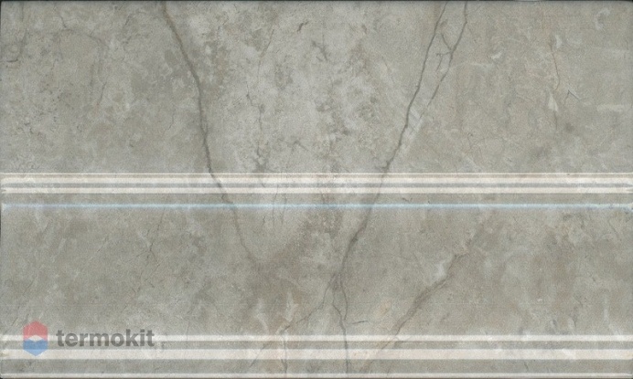 Керамическая плитка Kerama Marazzi Кантата FMB033 плинтус серый светлый глянцевый 25x15