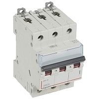 Автоматический выключатель Legrand DX3 E 6000 6 кА тип характеристики C 3П 230/400 В 25 А 407293
