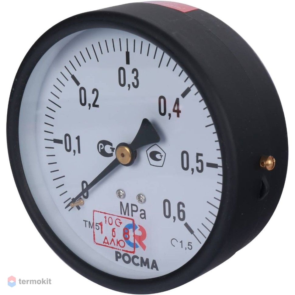 РОСМА Манометр ТМ-510Т.00 (0-0,6 MPa) G1/2 100мм, общетехнический ...