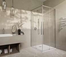 Душевой уголок Vincea Slim-N 1950х1000х800 никель брашированный VSS-4SN8010CLBN