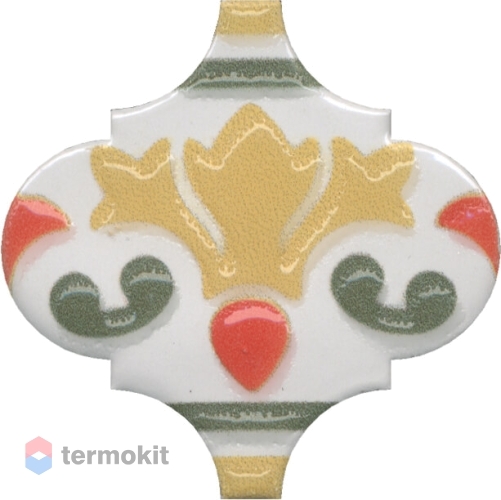 Керамическая плитка Kerama Marazzi Арабески Майолика OS/A28/65000 орнамент декор 6,5x6,5