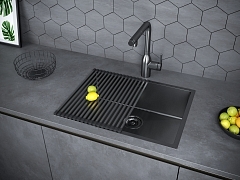 Мойка для кухни Paulmark NEXT вороненая сталь PM215844-GM