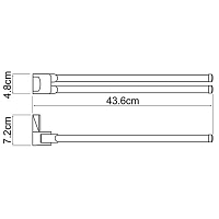 Держатель полотенец двойной WasserKRAFT Exter K-5231 Уцененный