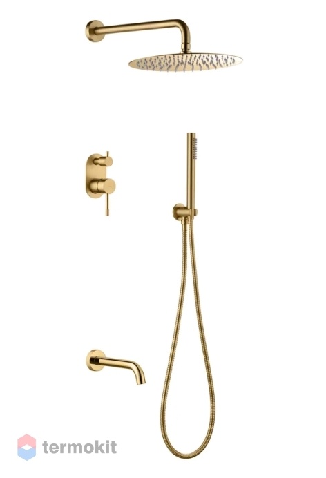 Душевой комплект скрытого монтажа Boheme Uno matt gold 464-2-MG