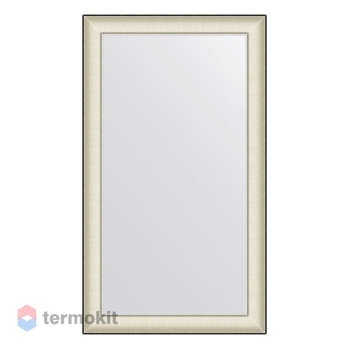 Зеркало в багетной раме EVOFORM DEFINITE 68 белая кожа с хромом BY 7631