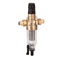 Фильтр механической очистки BWT Protector mini С/R HWS 1&quot; для холодной воды, с редуктором давления