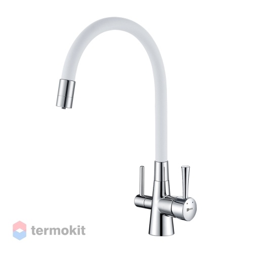 Смеситель для кухни Lemark Comfort хром/белый LM3075C-White