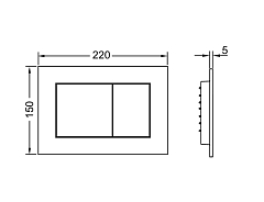 Клавиша смыва TECE Now черный матовый 9240407
