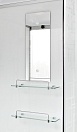Душевая кабина Deto EM 120x120 Хром (узорчатое стекло) ЕМ1512 L с гидромассажем (гм.)