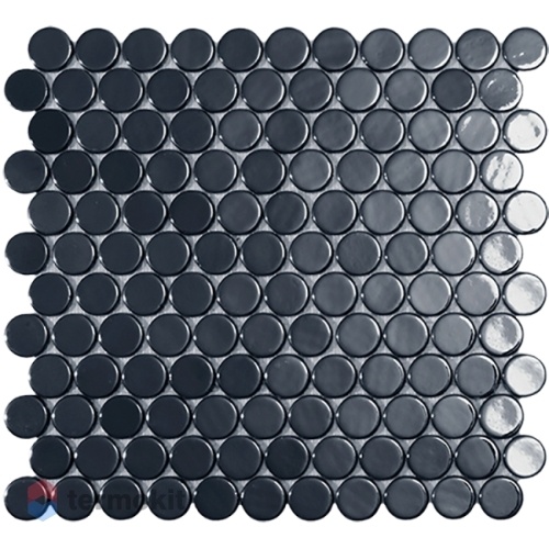 Мозаика Vidrepur Circle № 6005 Черный (на сетке) 30,6x31,4
