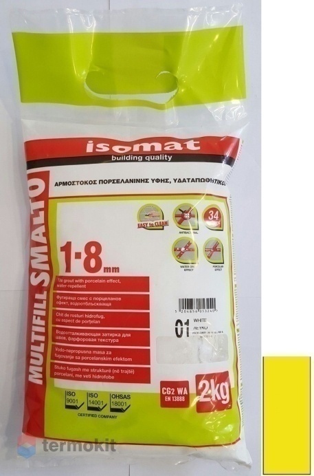 Затирка Isomat Multifill Smalto 1-8 Желтый 33 (2 кг)