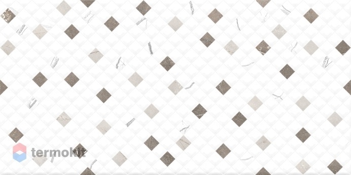 Керамическая плитка Global Tile Siluet GT125VG белая мозаика настенная 25x50