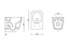 Унитаз подвесной GURAL Nova Slim с Soft Close сиденье микролифт NO31DAK01-SL УЦЕНЕННЫЙ