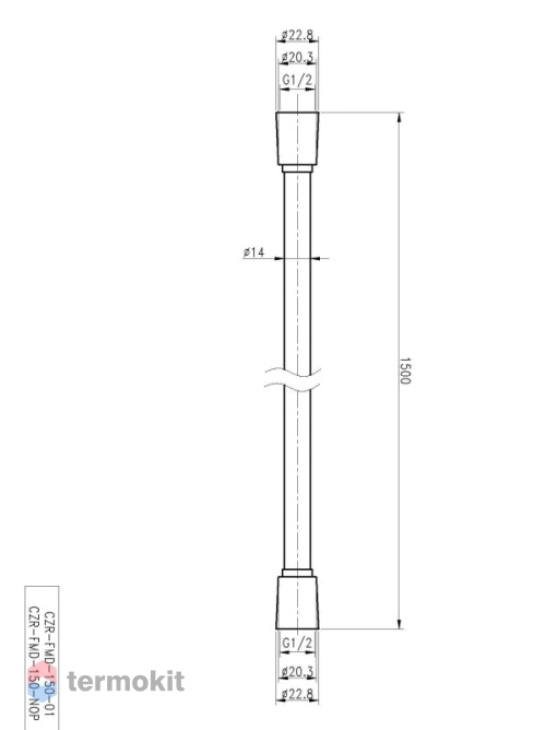 Шланг для душа Cezares 150 см хром CZR-FMD-150-01