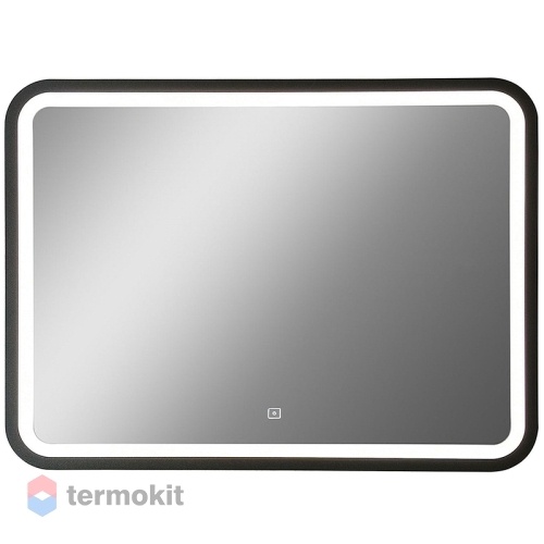 Зеркало Art&Max GENOVA 120 с подсветкой подвесное черный AM-Gen-1200-800-DS-F