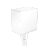 Подключение для душевого шланга Hansgrohe FixFit Square белый матовый 26455700