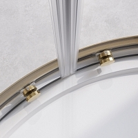 Душевой уголок Cezares Relax 304 2000x1200x900 брашированное золото RELAX-304-RH-2-120/90-C-BORO