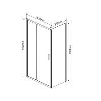 Душевой уголок Vincea Garda 1900x1500x800 черный VSR-1G8015CLB
