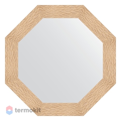 Зеркало с фацетом в багетной раме EVOFORM OCTAGON 77 золотые дюны BY 3798