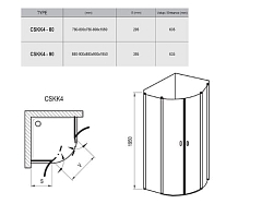 Душевой уголок Ravak Chrome CSKK4 1950x900x900 сатин 3Q170U00Z1