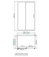 Душевой уголок WasserKRAFT Main 2000x1100x1000 хром 41S16
