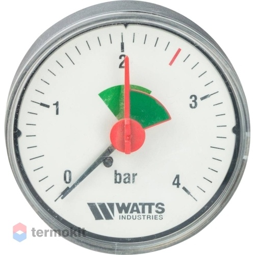 Watts Манометр аксиальный 63мм 3/8 давление 4 бар 10008091