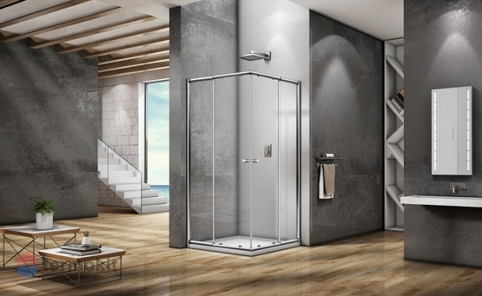 Душевой уголок Good Door Lira 1850x1000x1000 хром ЛИ00007
