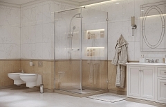 Душевой уголок Ambassador Abner 2000x1000x1000 хром левый 10011102L