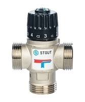 STOUT Термостатический смесительный клапан для систем отопления и ГВС 1&quot; НР 