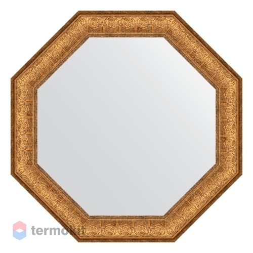 Зеркало с фацетом в багетной раме EVOFORM OCTAGON 64 медный эльдорадо BY 3761