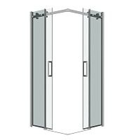 Душевой уголок Grossman Classic 1950x1000x1000 хром 300.K33.04.1010.10.00