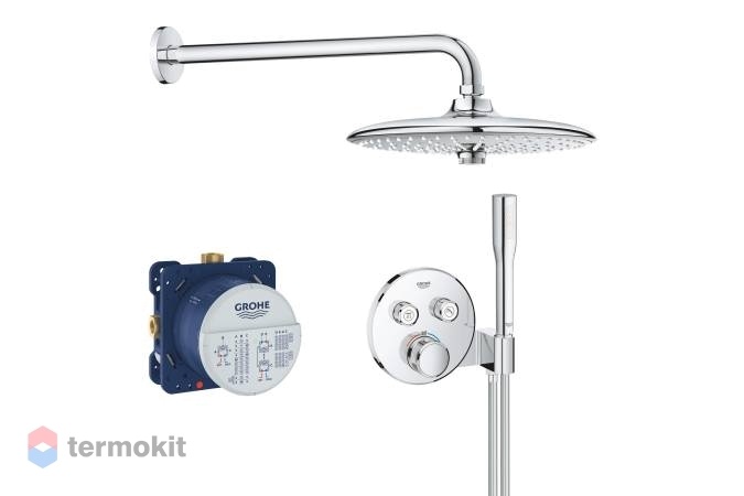 Душевой комплект скрытого монтажа Grohe Grohtherm SmartControl с термостатом 34744000