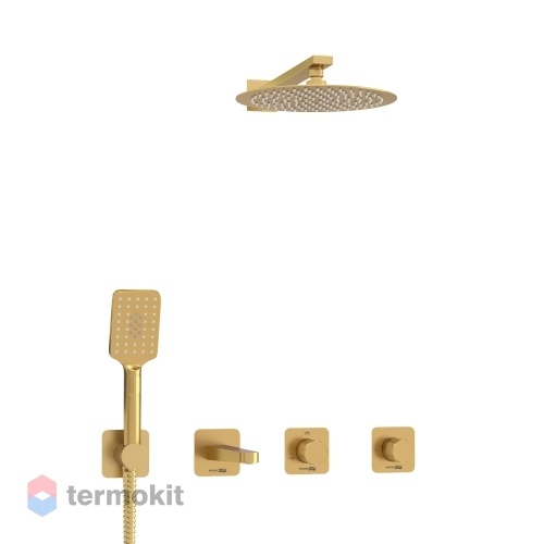 Душевой комплект скрытого монтажа WasserKRAFT Schunter золото матовое A8251.307.308.180.259.285.194.201