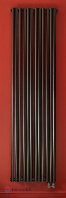 Стальной трубчатый радиатор Empatiko Takt R1-232-1750/6 секции с нижним правым подключением цвет Coal Black