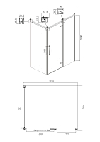 Душевой уголок Ambassador Royal 2000x1200x800 (с рисунком) левый 18015110-L