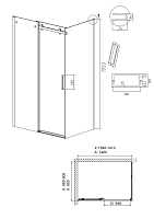 Душевой уголок Grossman Classic 1950x1400x900 черный матовый 120.K33.04.1490.21.00